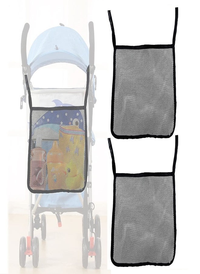 Dogxiong 2 Pack Portable Stroller Hanging Bag, Baby Stroller Organizer, Multifunctional Large Capacity Storage Container Bag for Diaper Bottle Toy, Stroller Hanging Storage Net Bag - Image 1
