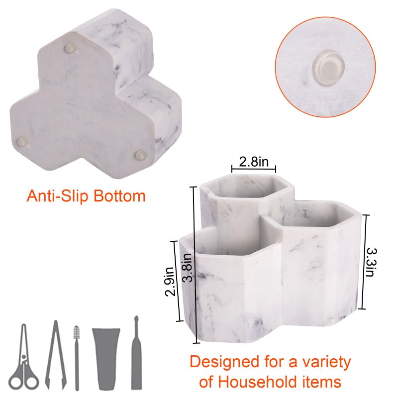 SZYRL Toothbrush Holder for Bathrooms Toothpaste Holder Stand Bathroom Organizer for Toothbrush Makeup Brushes Holder - Image 2
