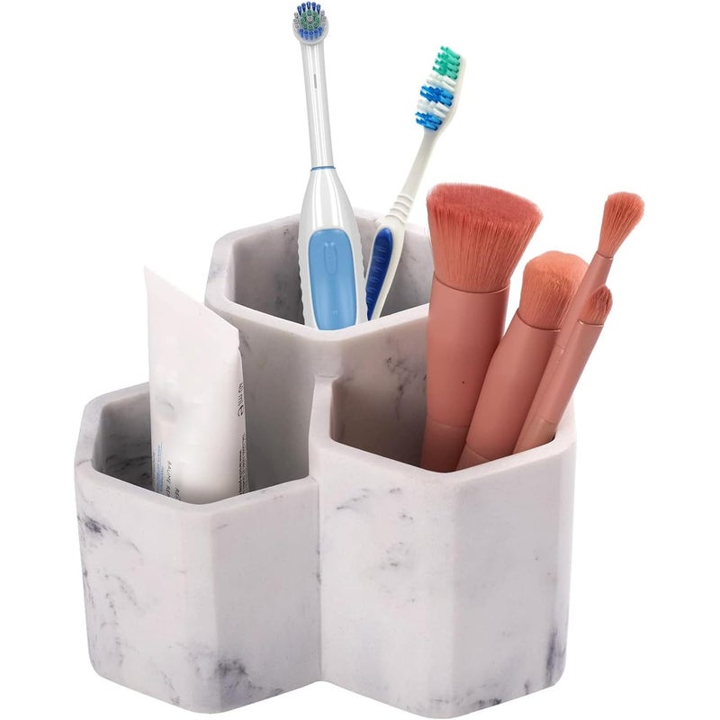 SZYRL Toothbrush Holder for Bathrooms Toothpaste Holder Stand Bathroom Organizer for Toothbrush Makeup Brushes Holder - Image 1