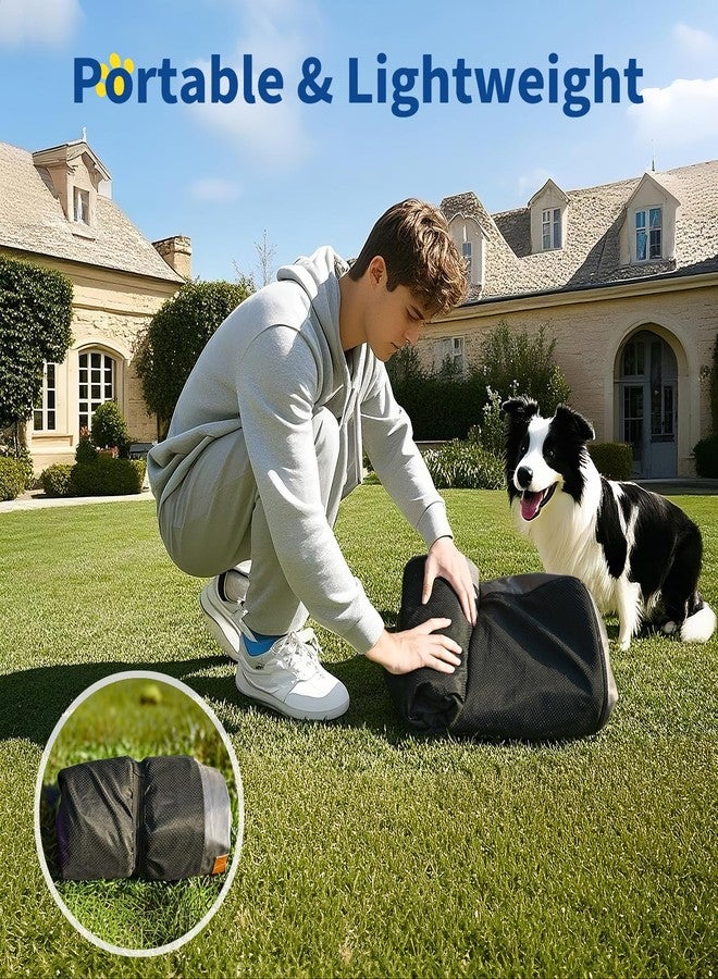 ABCPET Outdoor Inflatable Dog Bed for Small Dogs, Outdoor Travel Dogs Met with Removeable Cover, Inflated Dog Bed Waterproof Summer Pet Mat with Anti-Slip Bottom, Army Green, 36x27 inch - Image 3