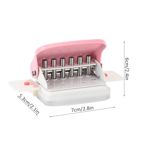 Garosa Manual Paper Hole Punch, Pink, 5 Sheet Capacity, Multi-Hole Pattern for A4/A5/B5, Loose-Leaf Crafting and Scrapbooking - Image 4