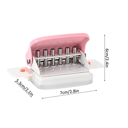 Garosa Manual Paper Hole Punch, Pink, 5 Sheet Capacity, Multi-Hole Pattern for A4/A5/B5, Loose-Leaf Crafting and Scrapbooking - Image 3