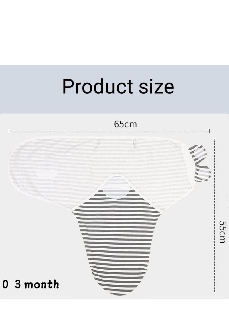 Y&D Baby Swaddle Wrap, 3 Pcs Newborn Blanket Adjustable Set for Boy and Girl, Soft 100% Cotton Sleep Sack Small(0-3 Month)  - Image 4