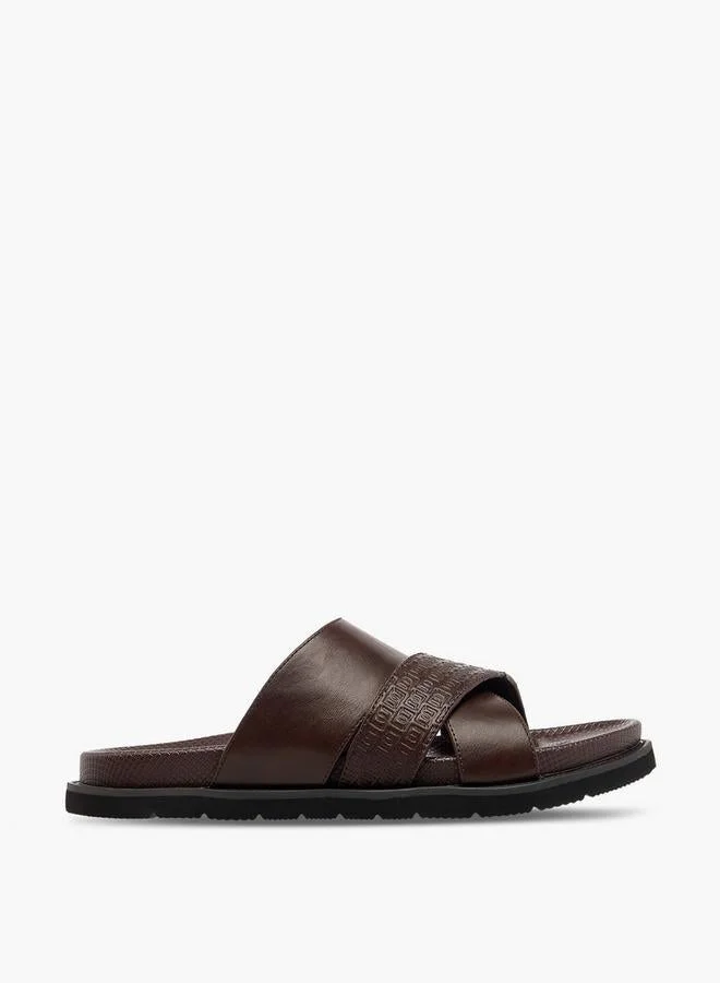 دوتشيني Men Textured Slip-On Comfort Sandals