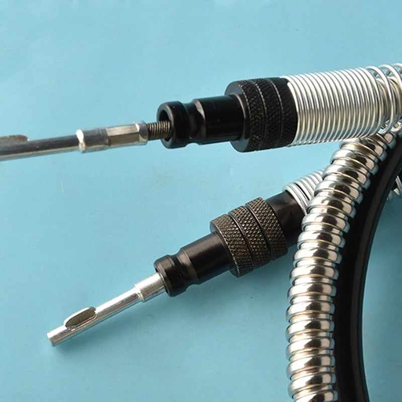 90 Degree Air Grinder Pneumatic Tool Grinding Polishing Set Electric Transfer Head Replace Rubber Flexible Shaft - Image 5