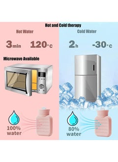 Beauenty Hot Water Bottle with Soft Knitted Cover, Small Reusable Silicone Hot Water Bottle, Portable Removeable and Washable Hand Warmers with Knit Bottle Sleeve for Indoor and Outdoor (Pink)  - Image 5