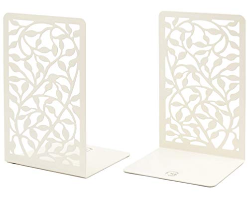 CNK Infinite Leaves Bookends - Metal Set of 2 for Heavy Books, Home Office & Decorative Book Stoppers - Image 1