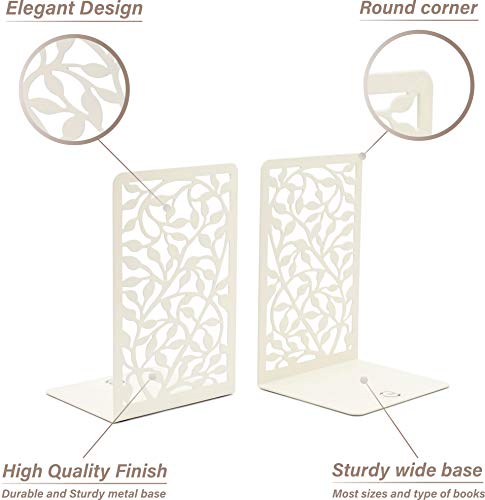 CNK Infinite Leaves Bookends - Metal Set of 2 for Heavy Books, Home Office & Decorative Book Stoppers - Image 4