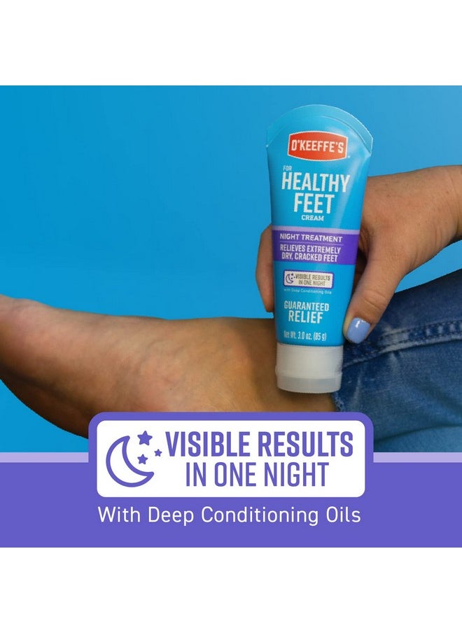 O'Keeffe's - O'Keeffe's for Healthy Feet Night Treatment Foot Cream; Guaranteed Relief for Extremely Dry; Cracked Feet; Visible Results in 1 Night; 7.0 Ounce Tube; (Pack of 1) - Image 1