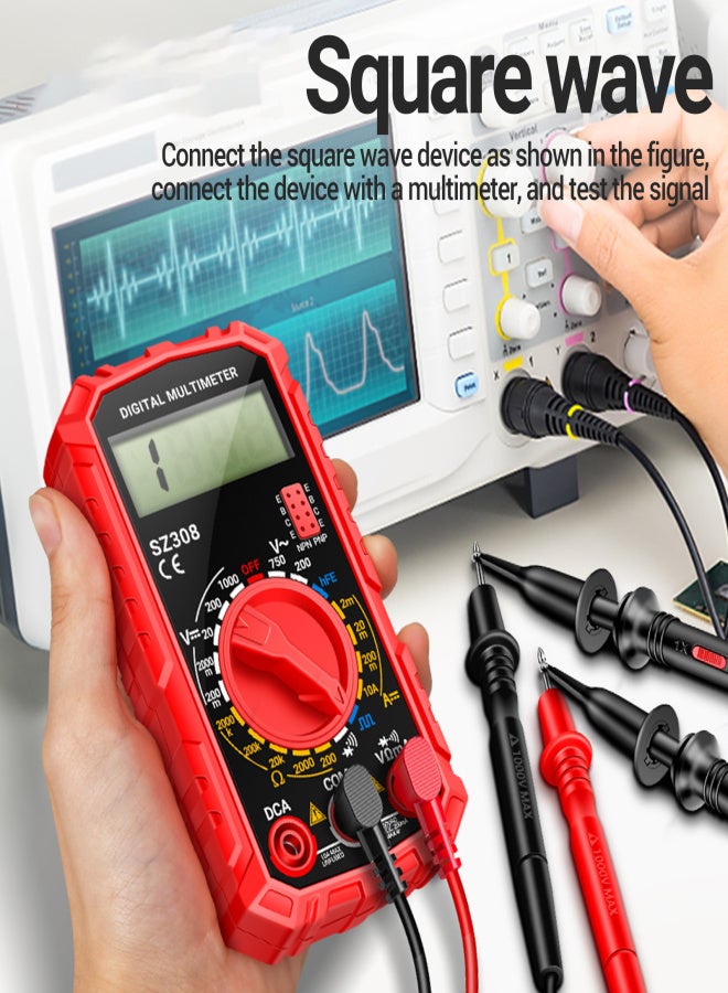 ANENG SZ308 Digital Multimeter Square Wave Digital Tester 1999 Counts HFE Triode Buzzer Multimeter AC/DC Voltage DC Current Resistance Test Tool - Image 3