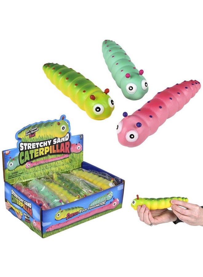 Rhode Island Novelty 6" Stretchy Sand Caterpillar 12 Pack