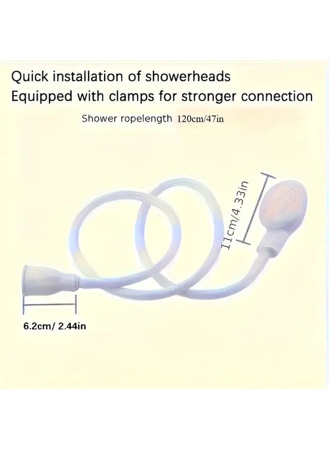 White Handheld Shower Head Leak Proof Adjustable Spray Water Gun for Pet Bathing Car Washing - Image 4