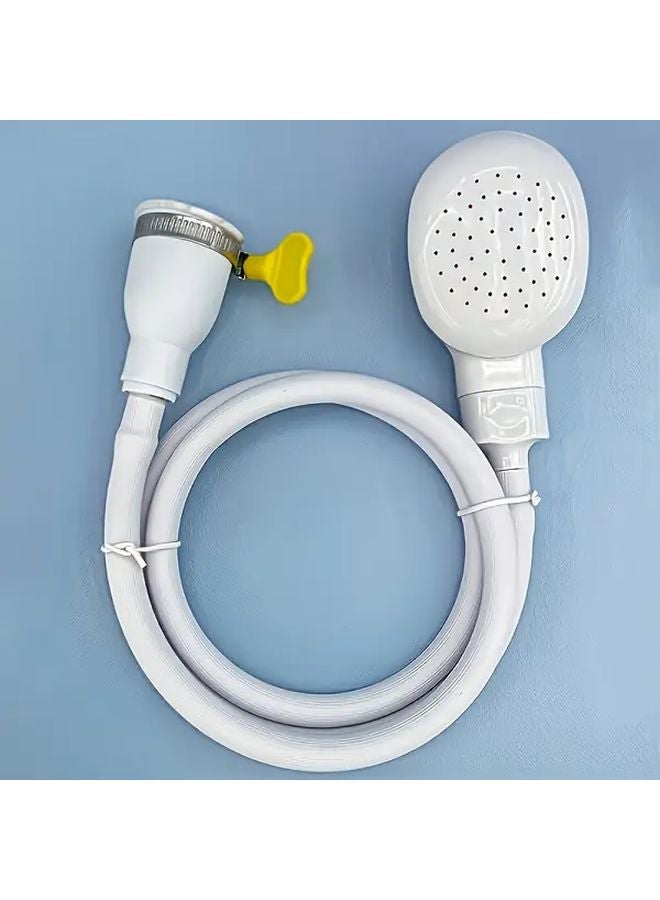 White Handheld Shower Head Leak Proof Adjustable Spray Water Gun for Pet Bathing Car Washing - Image 1