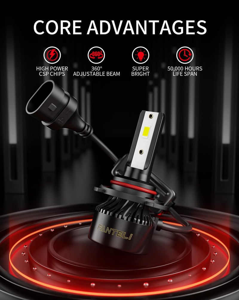 FANTELI ðŸ«ðŸ¢ðŸ¢ðŸ§/ðŸ«ðŸ¢ðŸ¢ðŸ¨ Bulbs Combo 6500K Cool White 34000LM 800% Brightness, 1:1 Size Plug and Play IP68 Waterproof Off Road Lights, Pack of 4 - Image 5