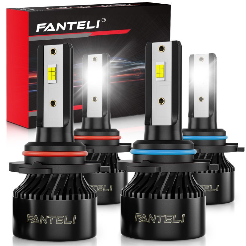 FANTELI ðŸ«ðŸ¢ðŸ¢ðŸ§/ðŸ«ðŸ¢ðŸ¢ðŸ¨ Bulbs Combo 6500K Cool White 34000LM 800% Brightness, 1:1 Size Plug and Play IP68 Waterproof Off Road Lights, Pack of 4 - Image 1