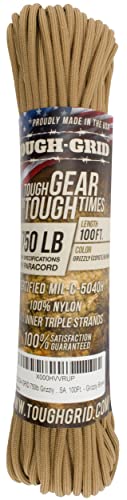 TOUGH-GRID 750 Paracord Rope Nylon Parachute Cord, Made in USA Survival Kit, Outdoor Adventures, Camping, Tactical Gear & Emergency Supplies, Military Type IV Mil-Spec - Image 4