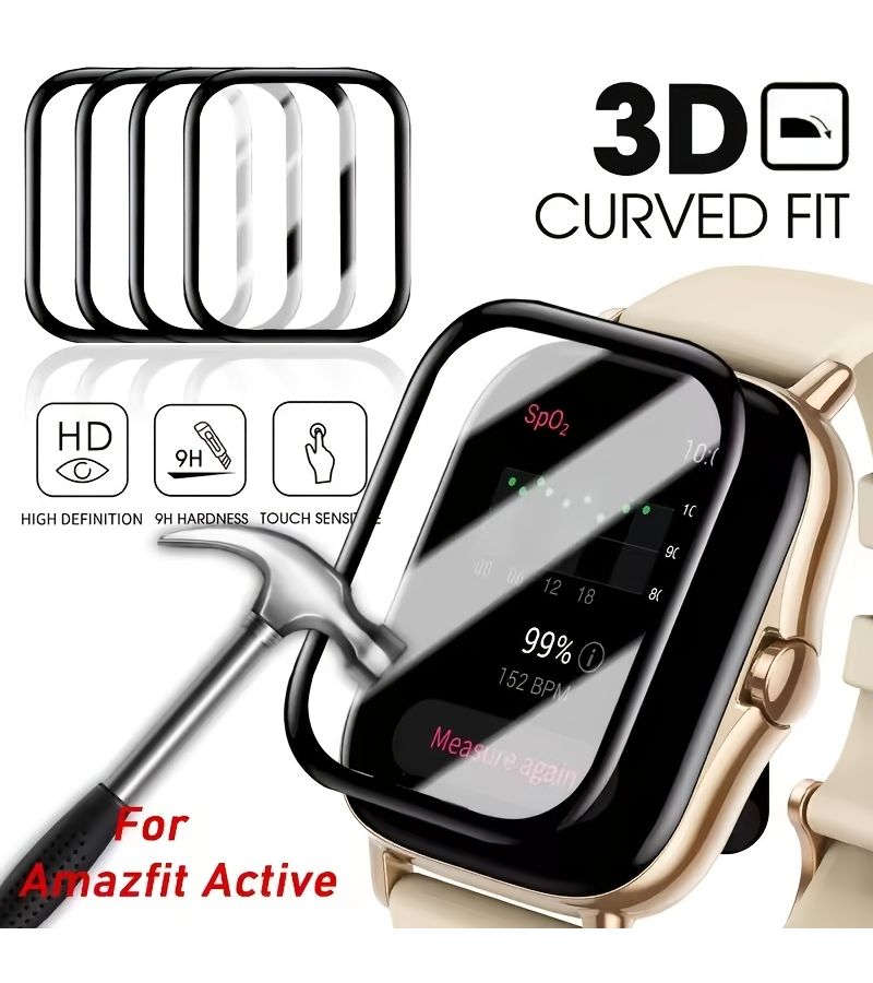 3pc 3D Screen Protector Film Suitable For Huami Amazfit Active Watch - Image 1