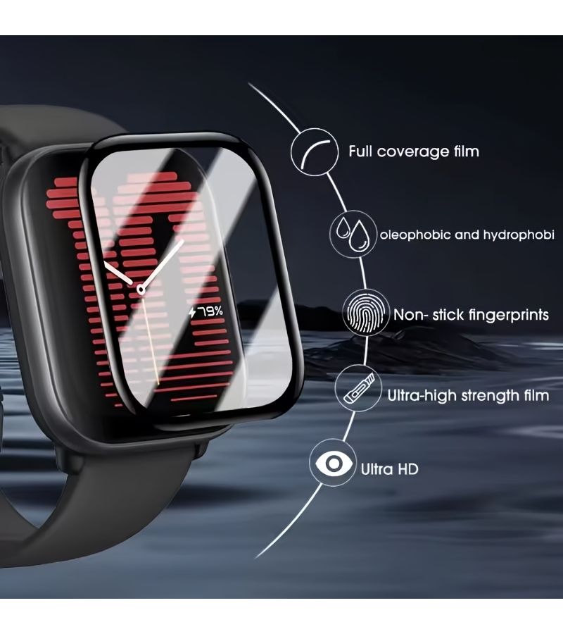 3pc 3D Screen Protector Film Suitable For Huami Amazfit Active Watch - Image 3