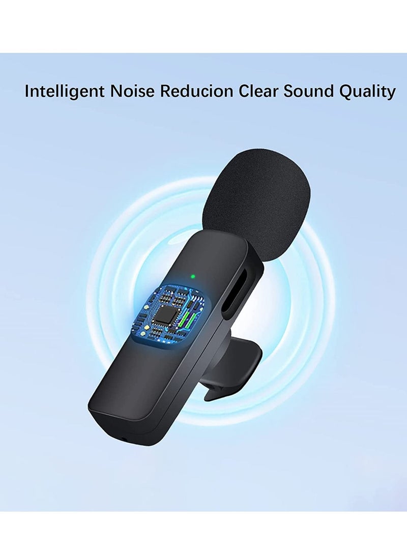 Wireless Lavalier Microphone for USB C Smartphone, Plug and Play Mini Mic for YouTube TikTok Live Streaming Gaming K Song Recording Auto Noise Reduction (USB C 1) - Image 2