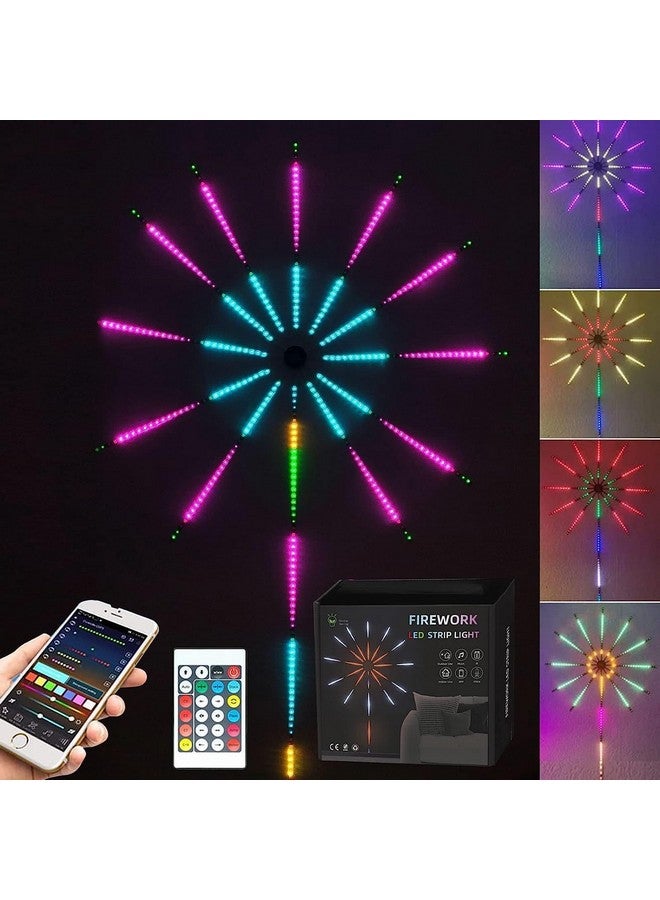 MIRADH Copper Smart App Remote Control Firework Led Strip Light Firework Launch Effect Music/Mic Sync Rgb Color Changing Led Strip Light For Diwali Lights For Decoration For Home(5V, Usb Powered) - Image 1