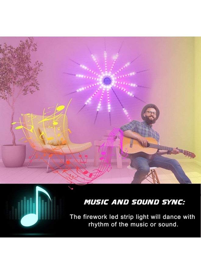 MIRADH Copper Smart App Remote Control Firework Led Strip Light Firework Launch Effect Music/Mic Sync Rgb Color Changing Led Strip Light For Diwali Lights For Decoration For Home(5V, Usb Powered) - Image 4