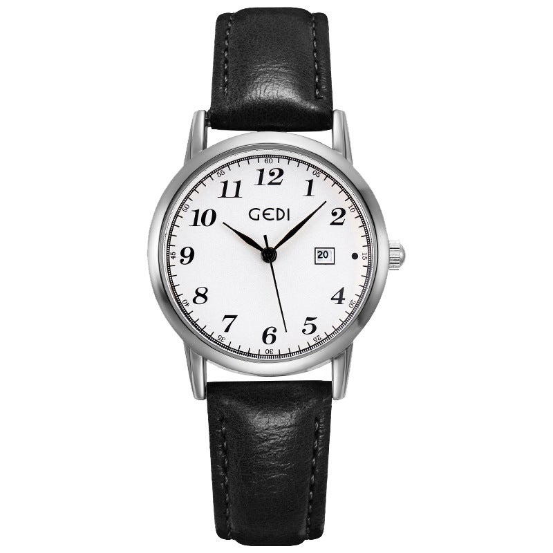 GEDI Simple Korean Style Women's Watch Retro Vintage Round Leather Strap Student Quartz Watch Wholesale - Image 5