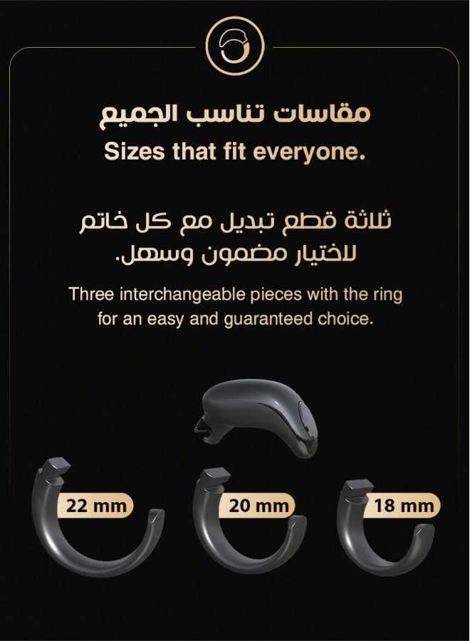 WESLAMIC Salam Smart Tasbih Ring – Counter up to 99999, Prayer Time Alerts, Tasbih Reminder, Long-Lasting Battery, Water & Dust Resistant - Image 3