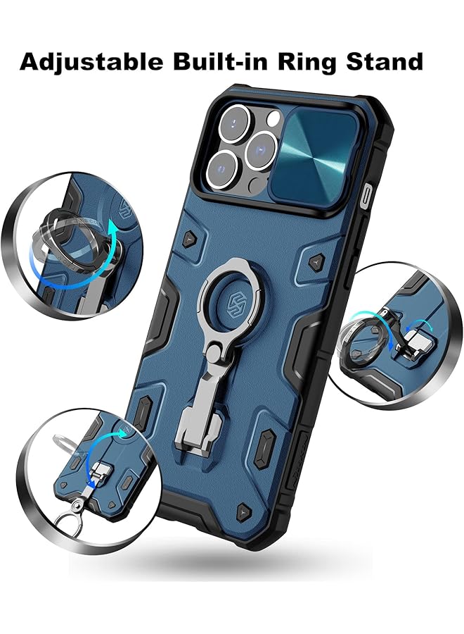 Nillkin Camshield Armor Pro Magnetic Series Cover Case Designed For Iphone 13 Pro Max Black - Image 2