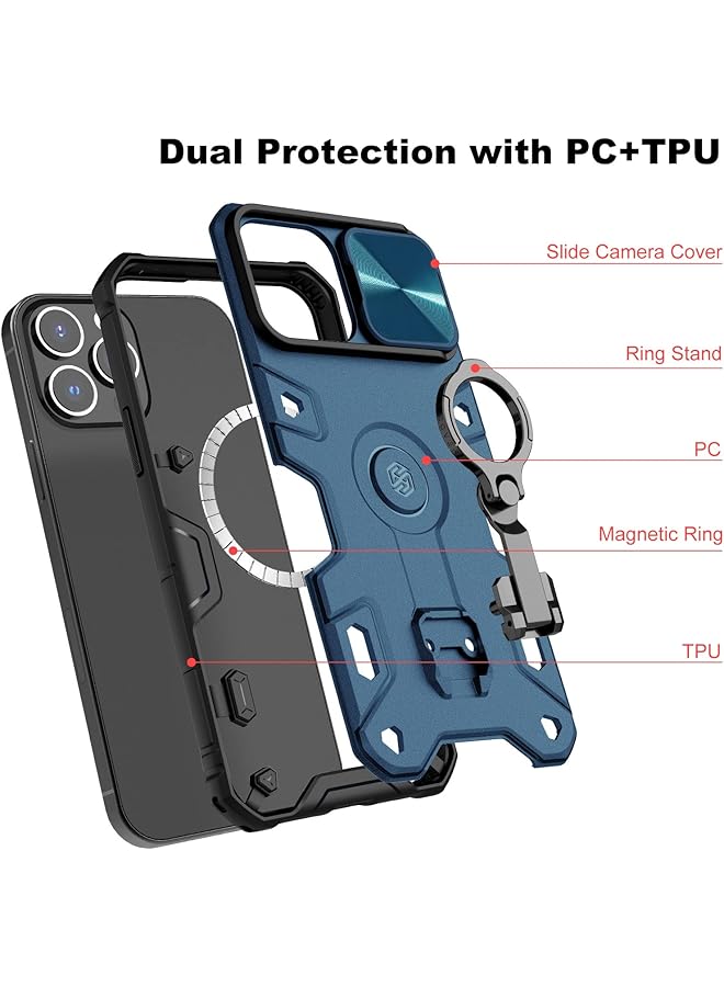 Nillkin Camshield Armor Pro Magnetic Series Cover Case Designed For Iphone 13 Pro Max Black - Image 3