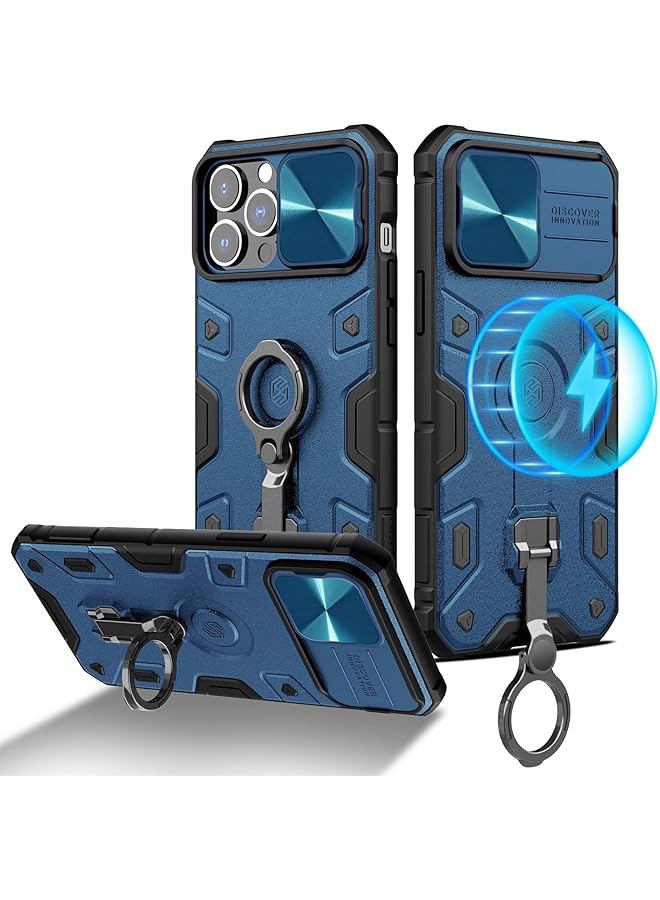 Nillkin Camshield Armor Pro Magnetic Series Cover Case Designed For Iphone 13 Pro Max Black - Image 1