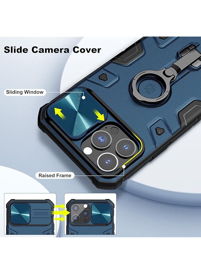Nillkin Camshield Armor Pro Magnetic Series Cover Case Designed For Iphone 13 Pro Max Black - Image 4