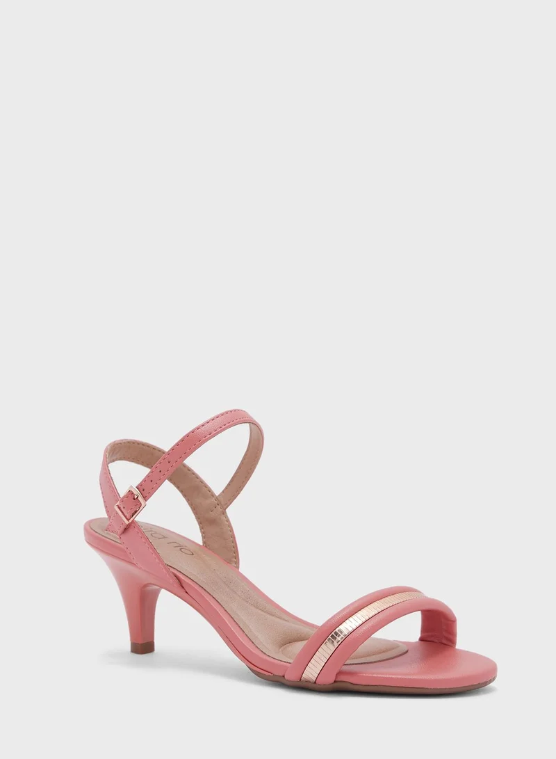 Beira Rio Eliza Multi Strap Mid Heel Sandals