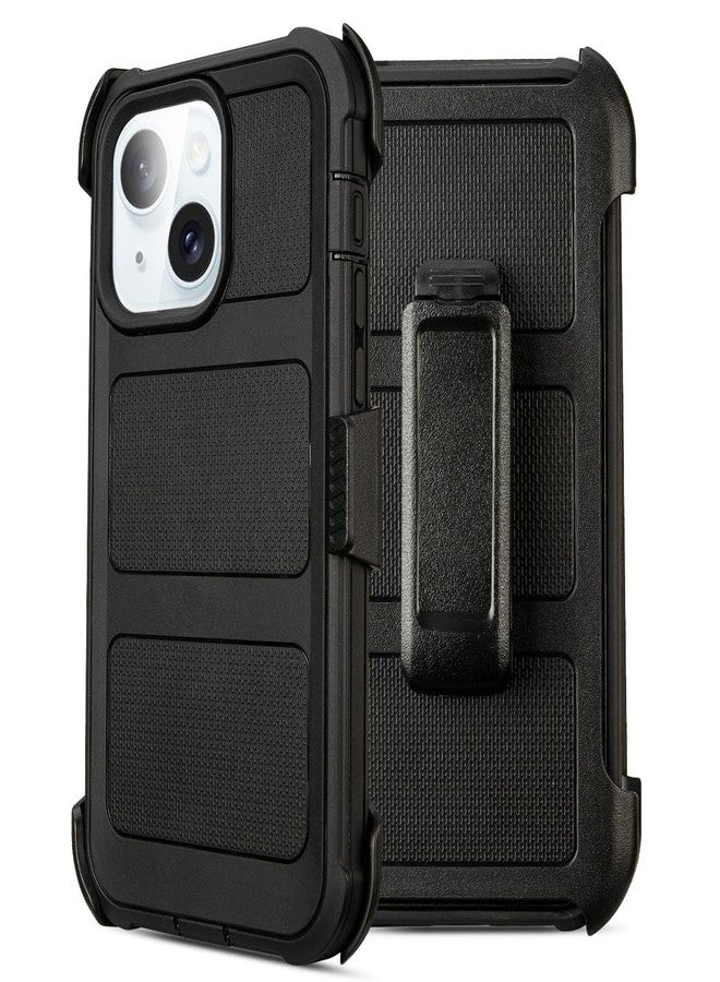 Saiboro for Defender iPhone 13 Case with Clip,for Holster iPhone 13 Case with Kickstand,for Heavy Duty iPhone13 Phone Case Rugged 2 Layers of Sturdy,Anti-Drop for Phone Case iPhone 13Case Protective(Black) - Image 1