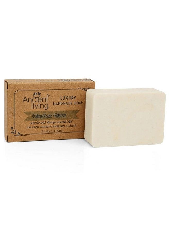 Ancient Living - Multani Mitti Luxury Handmade Soap 100 Gm (Set Of 2) Pure Natural Facial Scrub & Deep Cleansing Soap Fuller Earth Clay Suitable For Oily And Combination Skin - Image 1