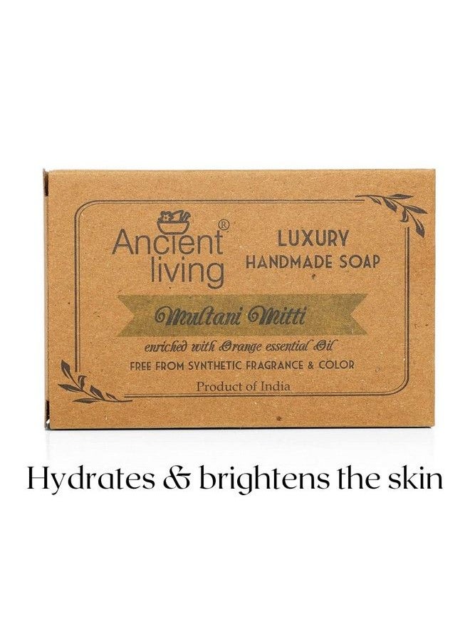 Ancient Living - Multani Mitti Luxury Handmade Soap 100 Gm (Set Of 2) Pure Natural Facial Scrub & Deep Cleansing Soap Fuller Earth Clay Suitable For Oily And Combination Skin - Image 1