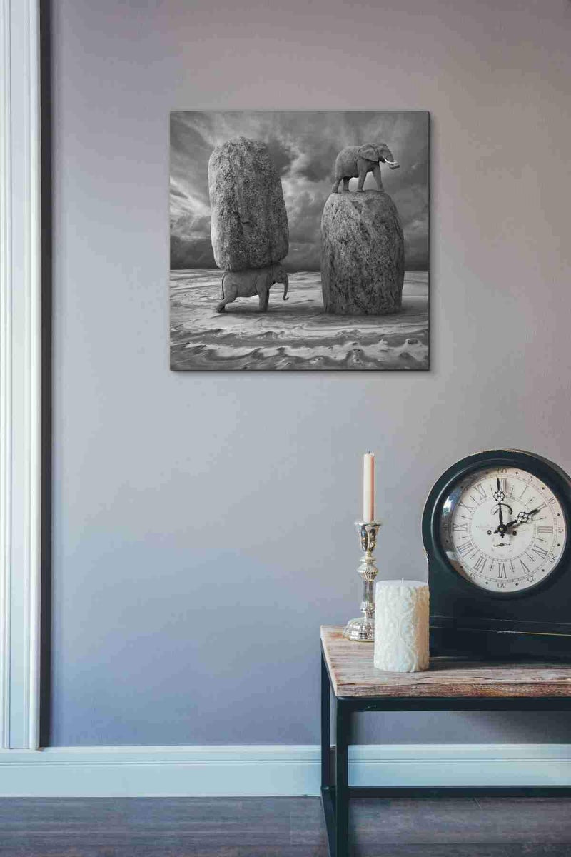 Epic Graffiti 'Relativity' by Dariusz Klimczak, Canvas Wall Art, 18"x18" - Image 2