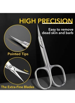 ORiTi Manicure Scissors Cuticle Regrowth Cut Curved Tip Nail Pedicure Grooming  - Image 4