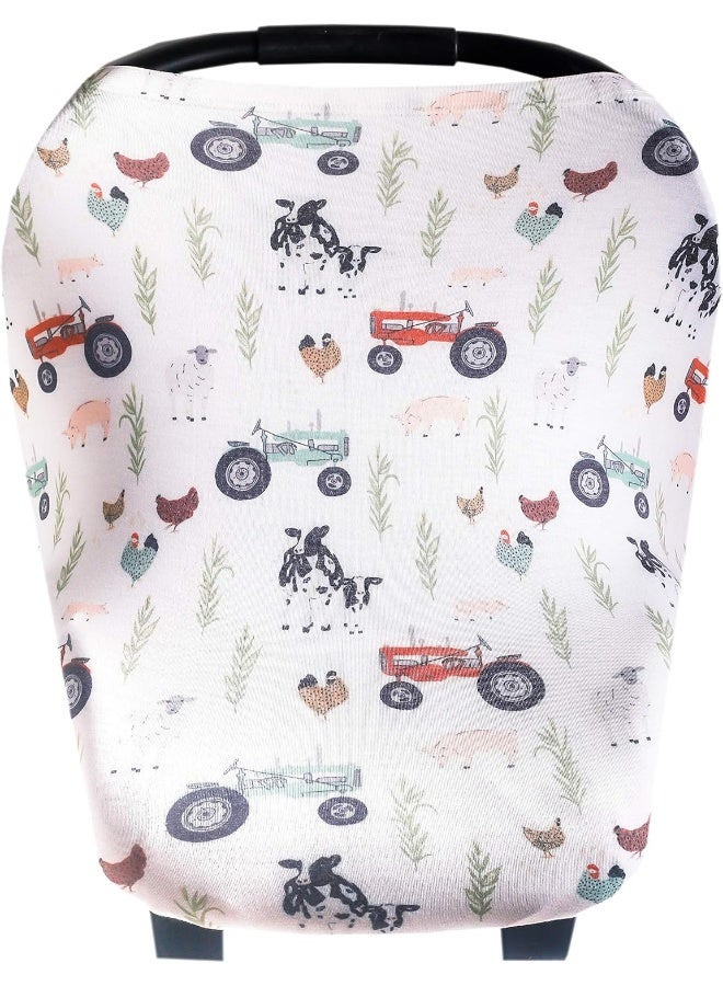Copper Pearl Baby Car Seat Cover Canopy and Nursing Cover Multi-Use Stretchy 5 in 1 Gift - Image 1