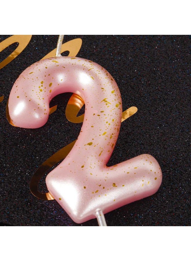 Hongplus Pink Gold Number 1 Candles, First Birthday Candle,Pink Happy Birthday Candles for Cake, Cake Topper Decorations for Girls Women Her First Birthday Party Decorations Supplies Favor Gift - Image 4