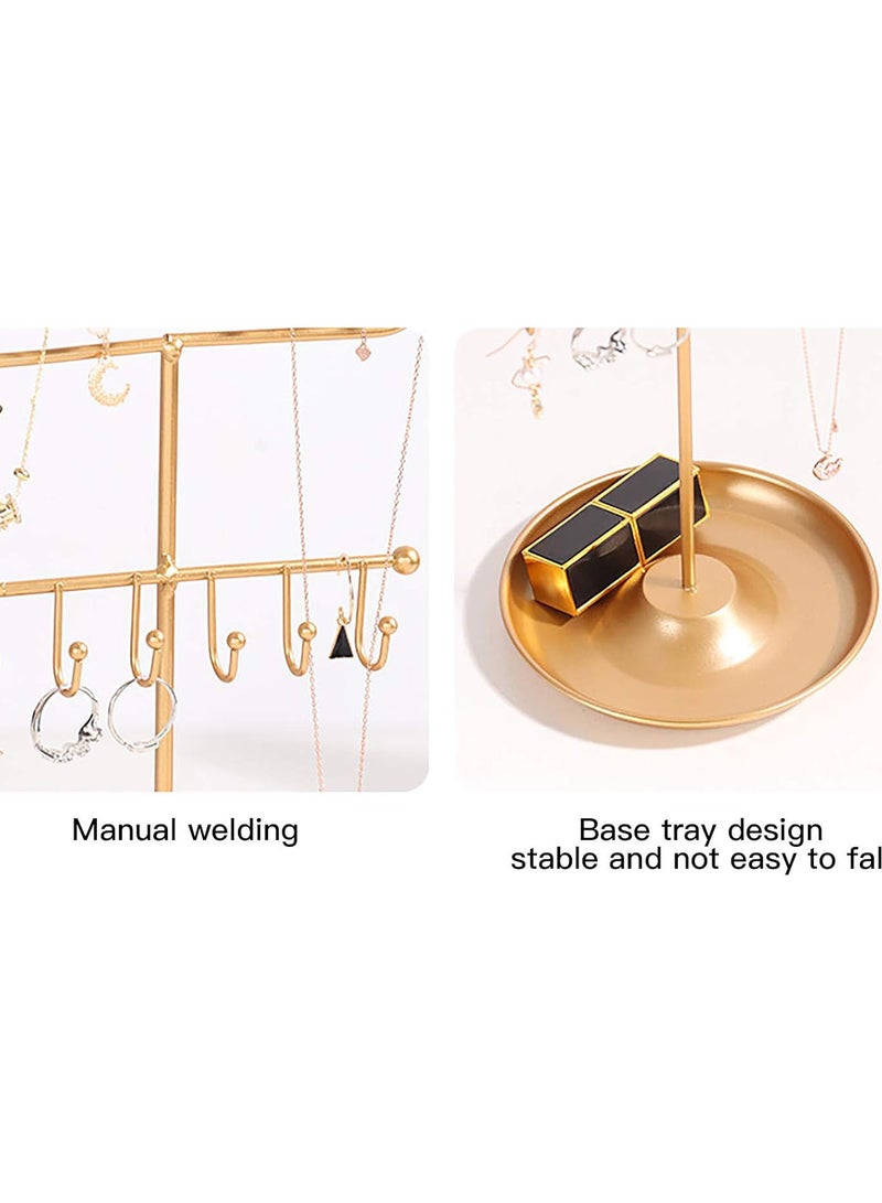 GGOOT Hanging Jewelry Organizer, Creative Jewelry Rack, Tabletop Countertop Free Standing Necklace Holder Display for Necklaces Bracelet Earrings and Ring - Image 5