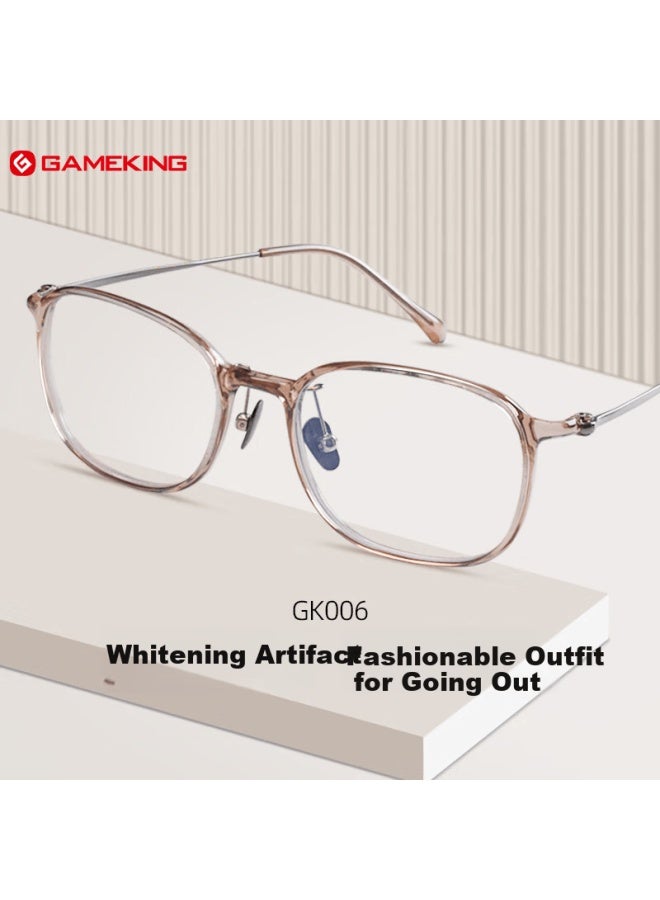 Gameking Myopia Gl With Blue Light Protection And Radiation Protection For Men And Women, Prescription-ready Non-prescription Protective Eyewear Gk006 Translucent Brow - Image 1