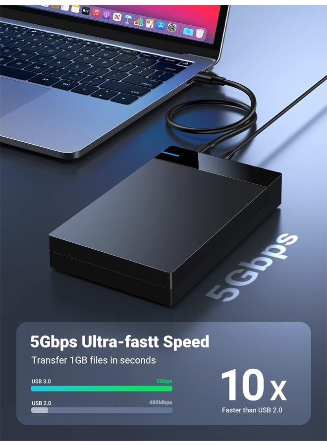 DUNISO External Hard Drive Box, 2.5/3.5 Inch Universal, Usb 3.0 Push-Pull Interface, 5Gbps Transmission Speed, Supports Mechanical Hard Drives And Solid-State Drives, Black  - Image 3