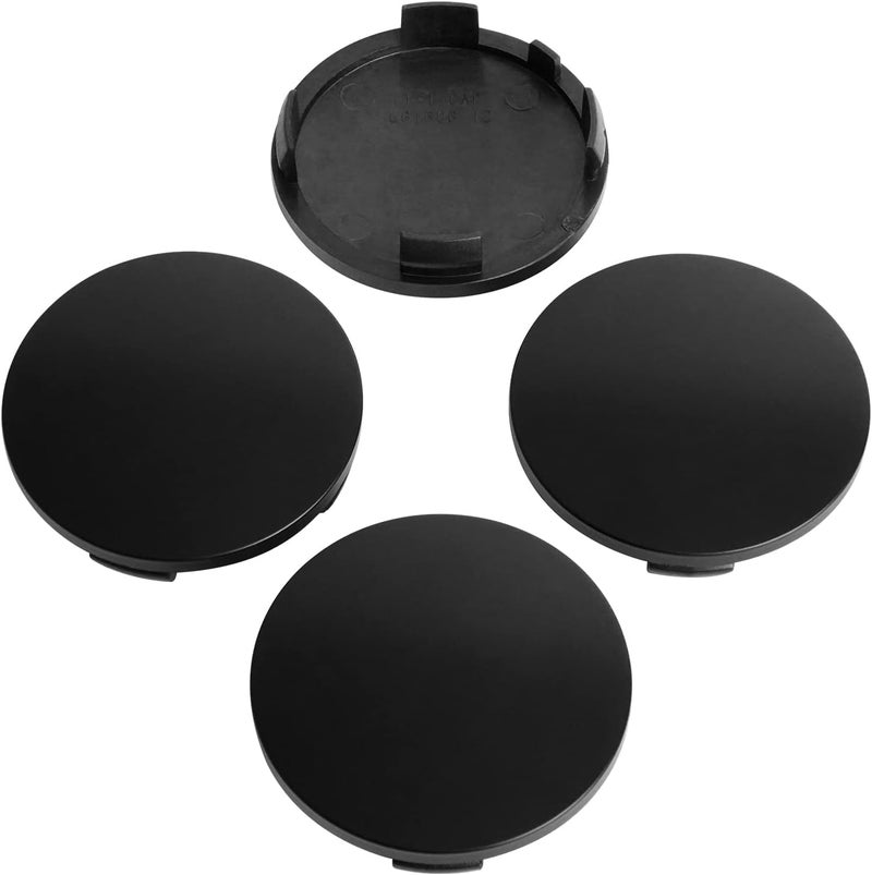 KitsPro 2.4Inch 60MM Wheel Center Caps, Pack of 4 (Matte Black, Outer 60MM, Inner 56MM) - Image 1