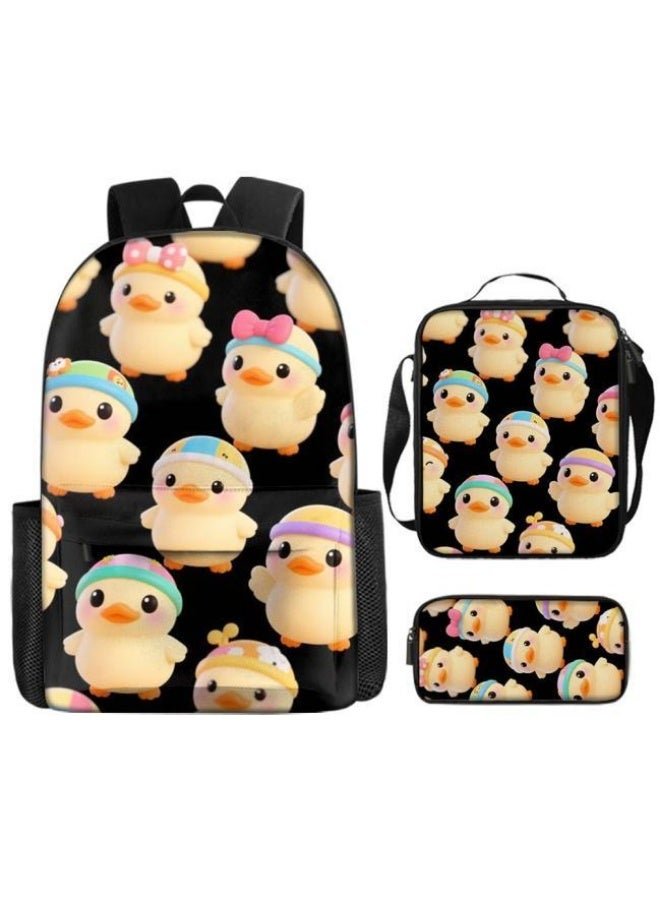 Bright Li Fire A good helper for cute travel! Exclusive cartoon bags for children and teenagers, three-piece set, light and comfortable (available for students, children, friends on outings, mountain climbing, going to school, etc.) - 10  - Image 2