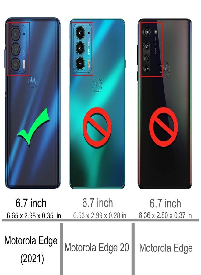 أوسوفر جراب Osophter لهاتف Moto Edge 2021، جراب Moto Edge 5G UW شفاف مزين بزهرة، زوايا معززة، غطاء هاتف مرن من مادة TPU ماصة للصدمات لهاتف Motorola Moto Edge 2021 (شفاف) - Image 2