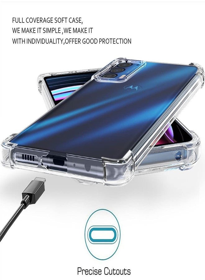 أوسوفر جراب Osophter لهاتف Moto Edge 2021، جراب Moto Edge 5G UW شفاف مزين بزهرة، زوايا معززة، غطاء هاتف مرن من مادة TPU ماصة للصدمات لهاتف Motorola Moto Edge 2021 (شفاف) - Image 5