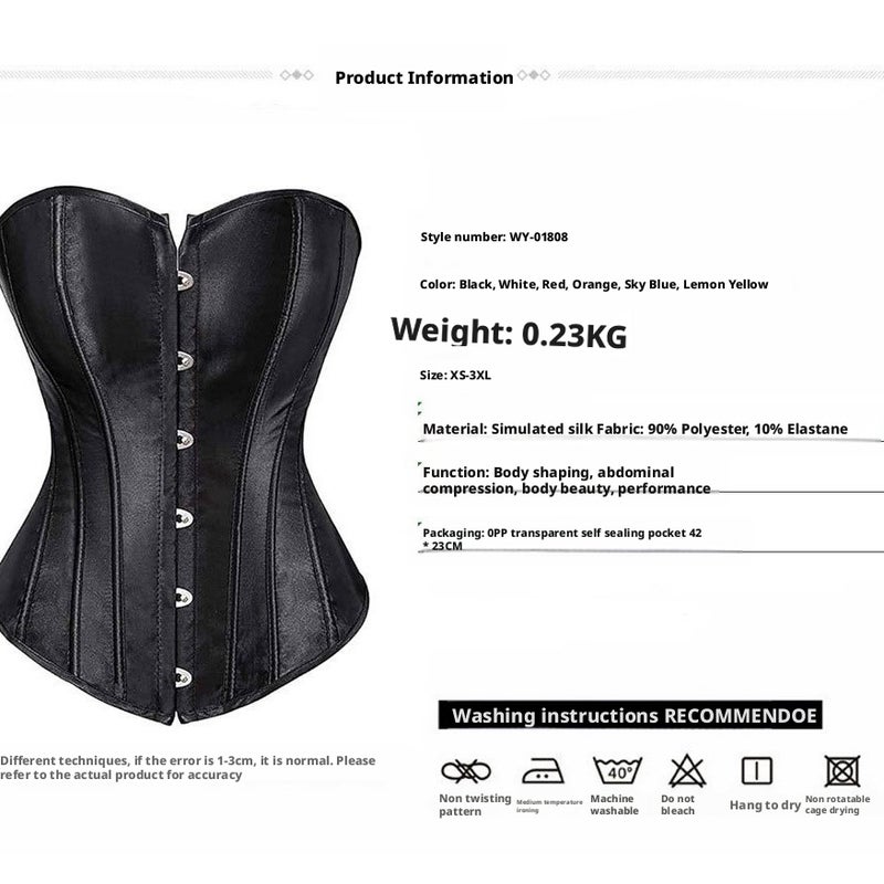 YIWEIXIU Women's Silk-like Corset Body Shaper - Image 4