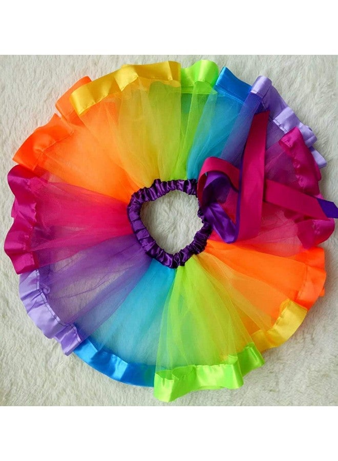 Fancydresswale FancyDressWale Unicorn Brthday Princess Costume Set- Tutu Multicolor Skirt,Headband, T-Shirt and Sash  - Image 4