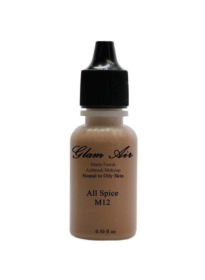 Glam 21 Large Bottle Airbrush Makeup Foundation Matte Finish M12 All Spice Water Based Makeup Long Lasting All Day Without Smearing Running Fading Or Caking 0.50 Oz Bottle By Glam Air - Image 2