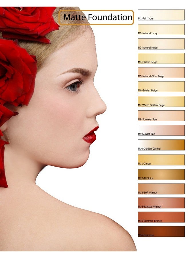 Glam 21 Large Bottle Airbrush Makeup Foundation Matte Finish M12 All Spice Water Based Makeup Long Lasting All Day Without Smearing Running Fading Or Caking 0.50 Oz Bottle By Glam Air - Image 5